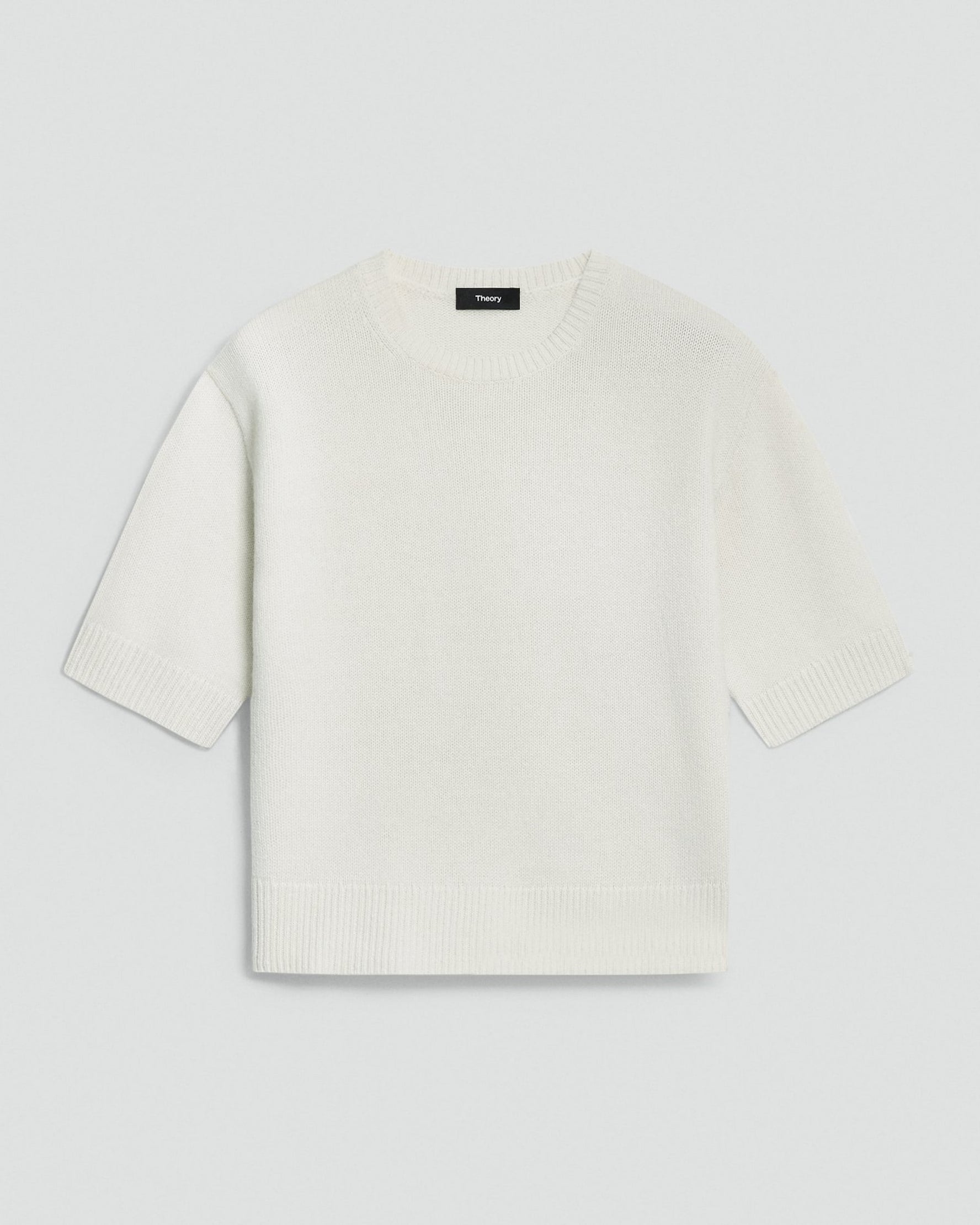 Cashmere Cropped Tee Ivory