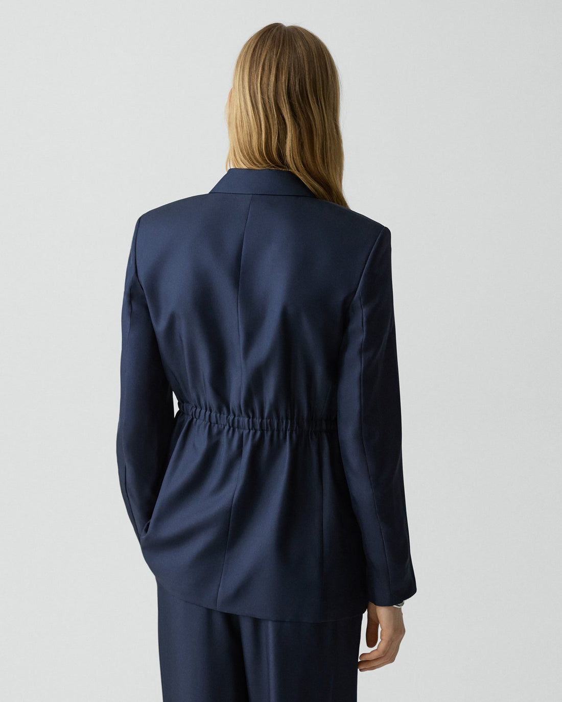 Oversized Cinch Blazer Navy