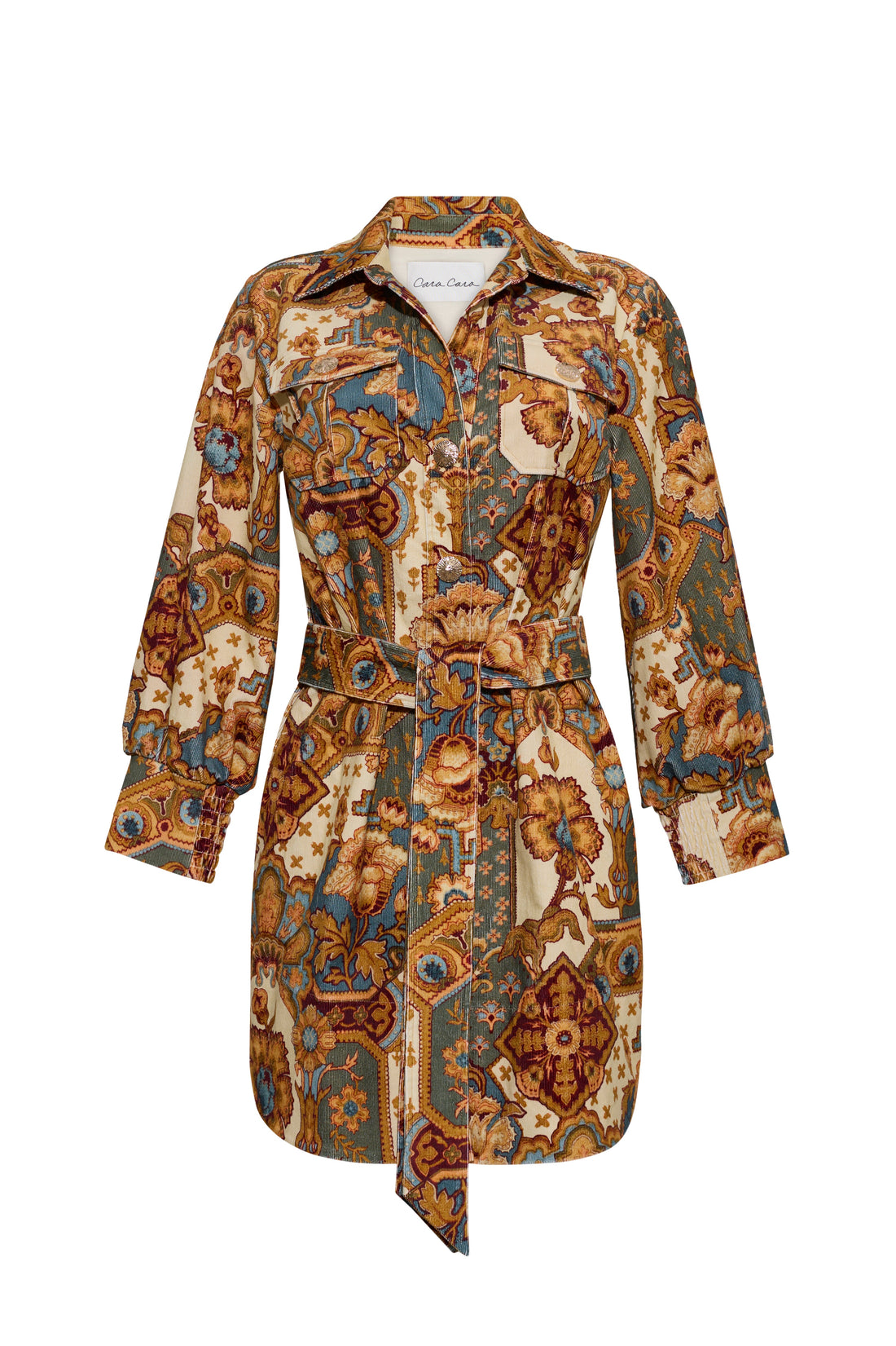 Villena Dress Vintage Patchwork Blue
