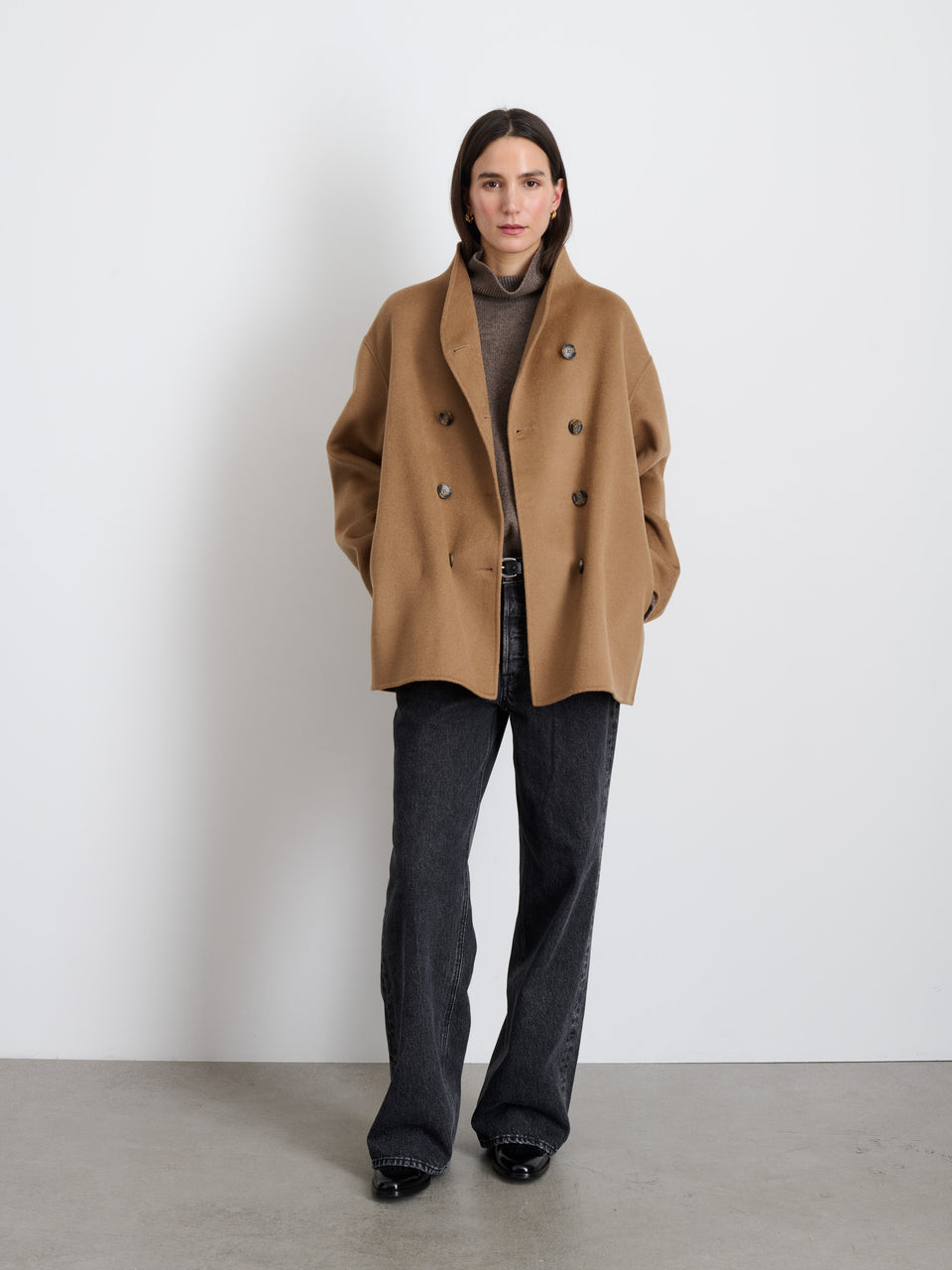Sophia Coat in Wool Camel