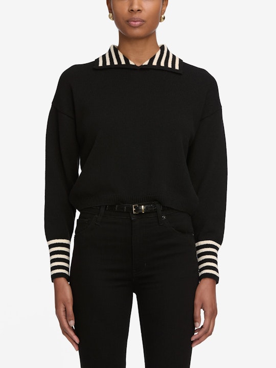 The Sailor Pullover Sweater Black Multi