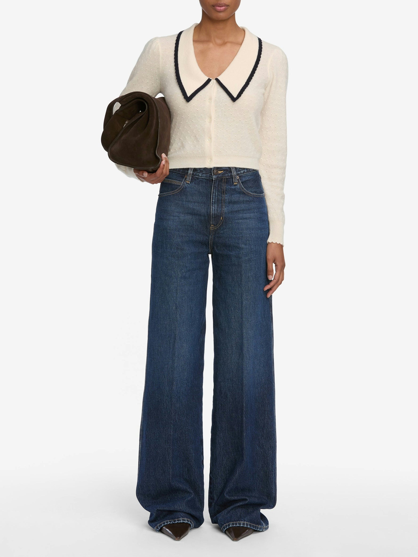 Cashmere Sailor L/S Sweater Cream Multi