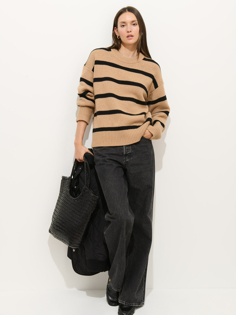 Nottinghill Sweater Camel/Black Stripe