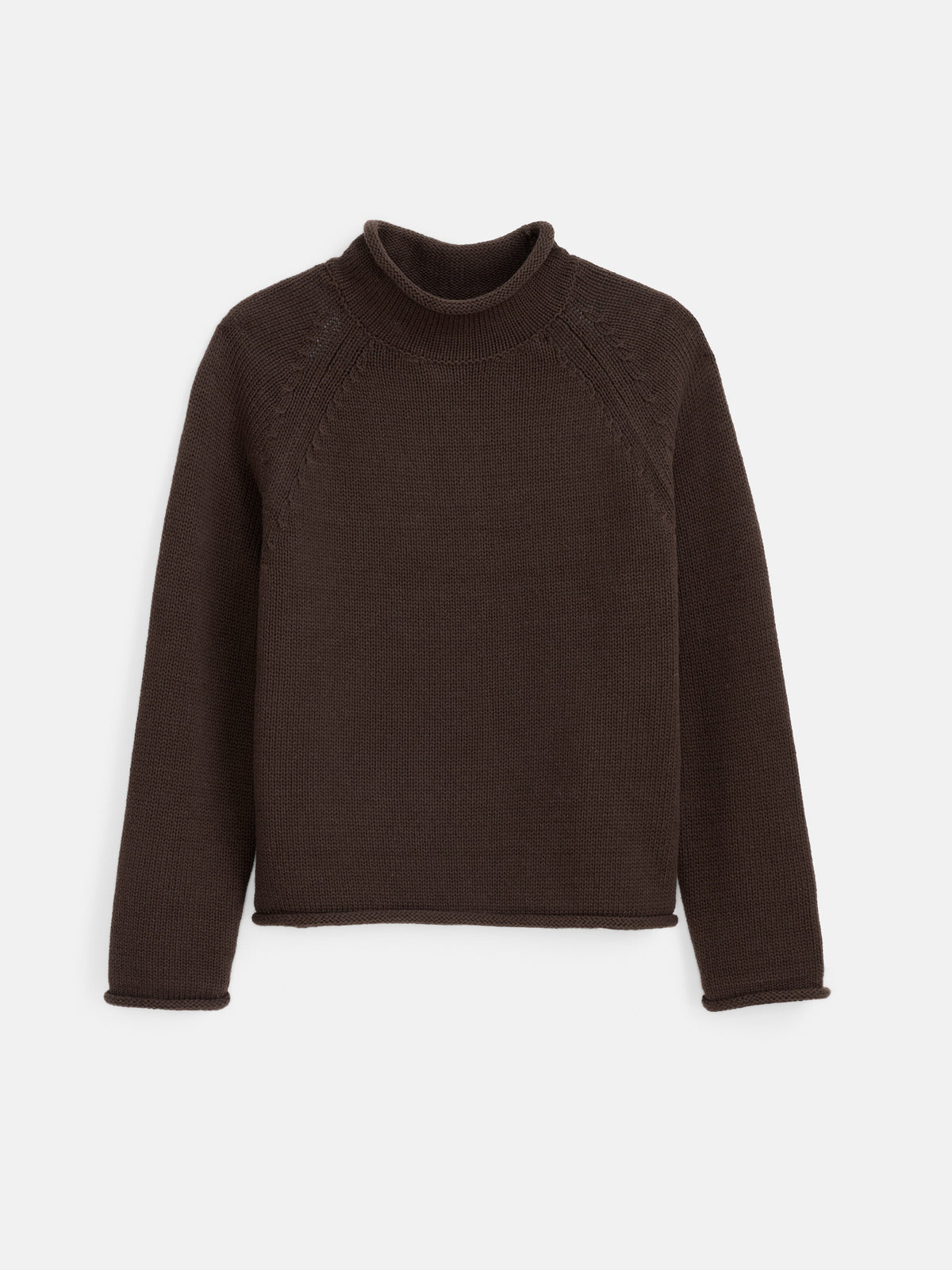Eastport Rollneck in Cotton Dark Chocolate