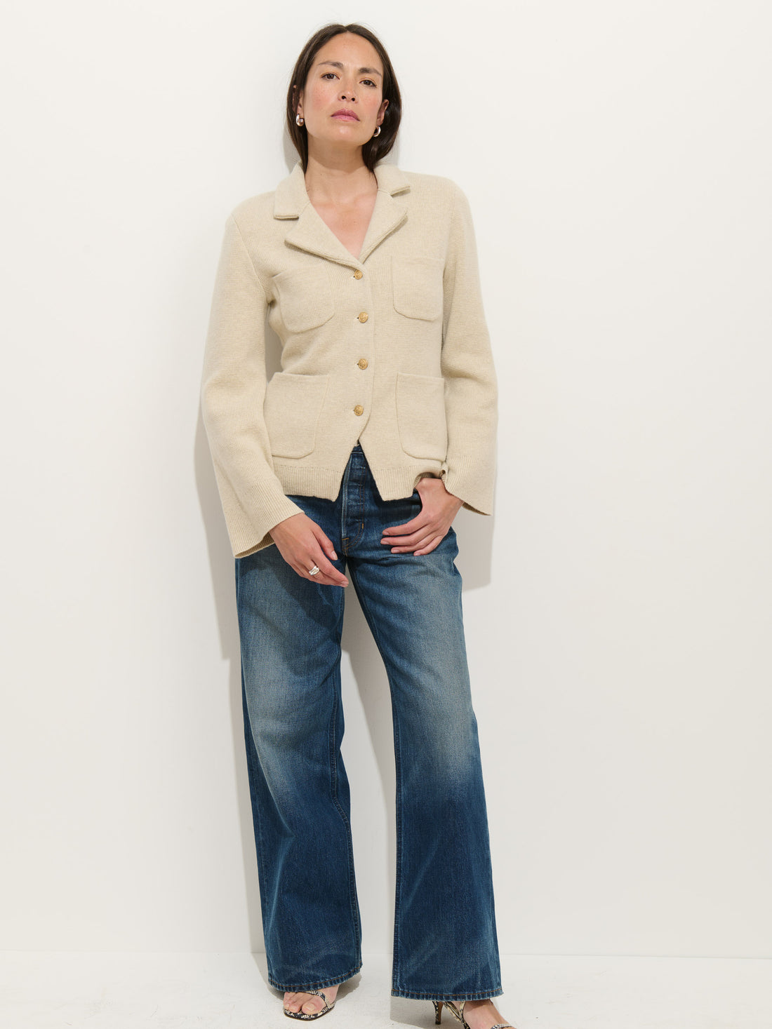 London Sweater Jacket in Cotton Cashmere