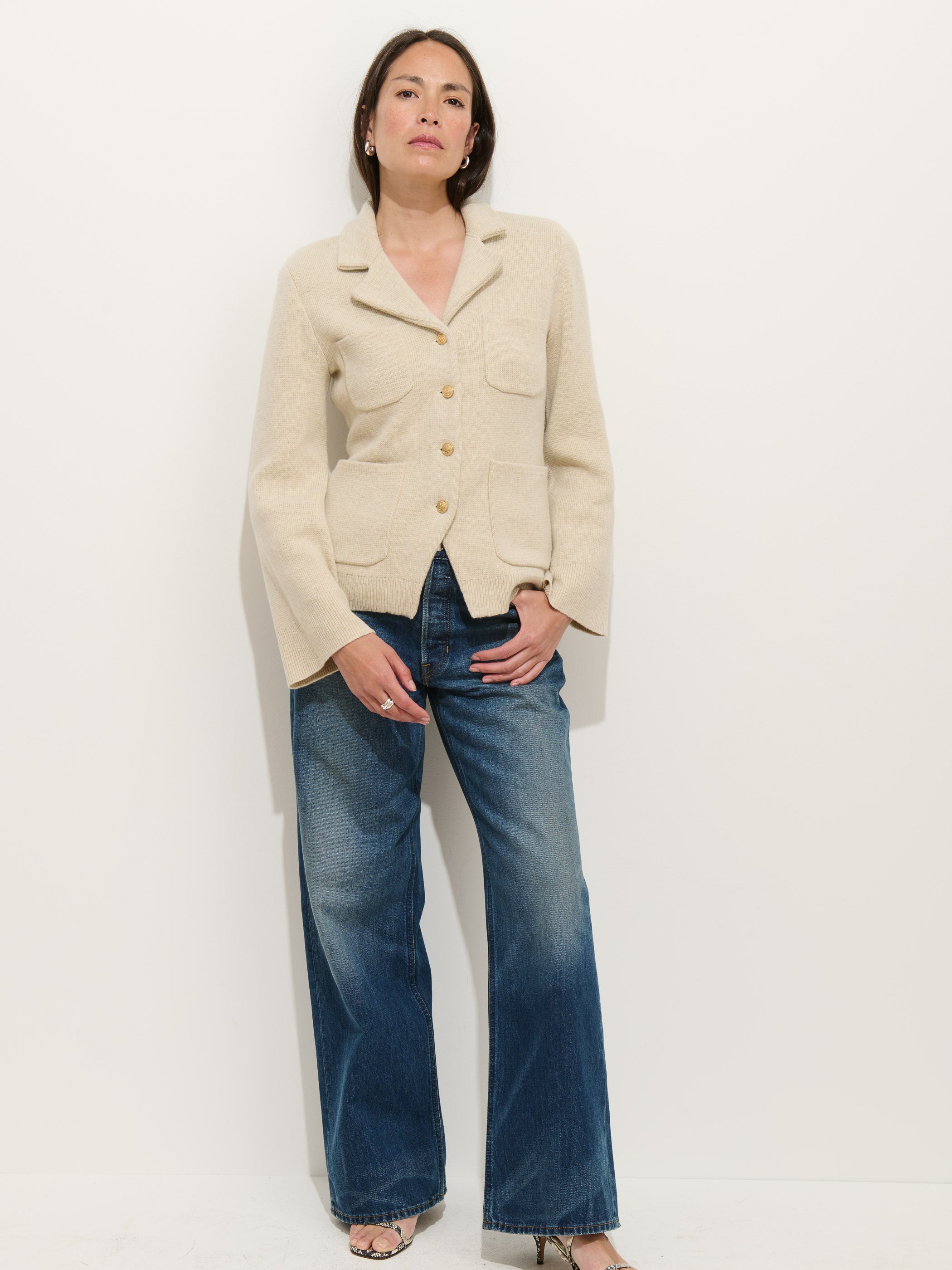 London Sweater Jacket in Cotton Cashmere