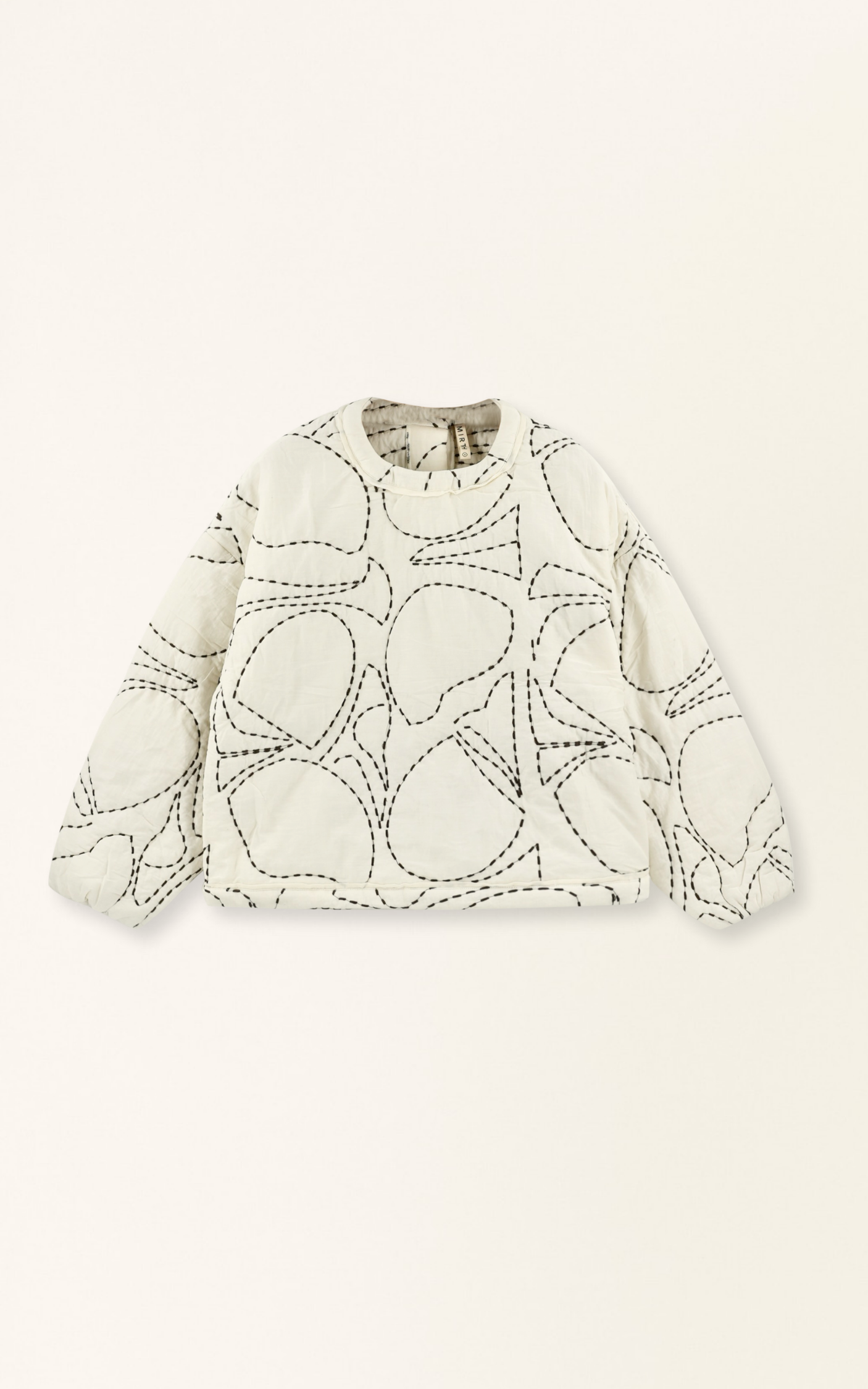 Yukon Quilted Sweatshirt In Ivory Jurassic Kantha