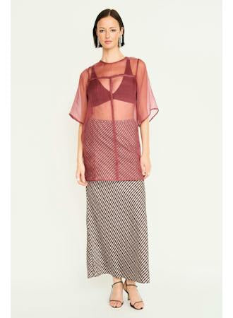 Mirth Santander Silk Skirt Shadowline Plaid
