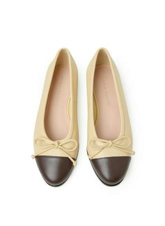 Noelle Ballet Flat Sweet Butter/Espresso