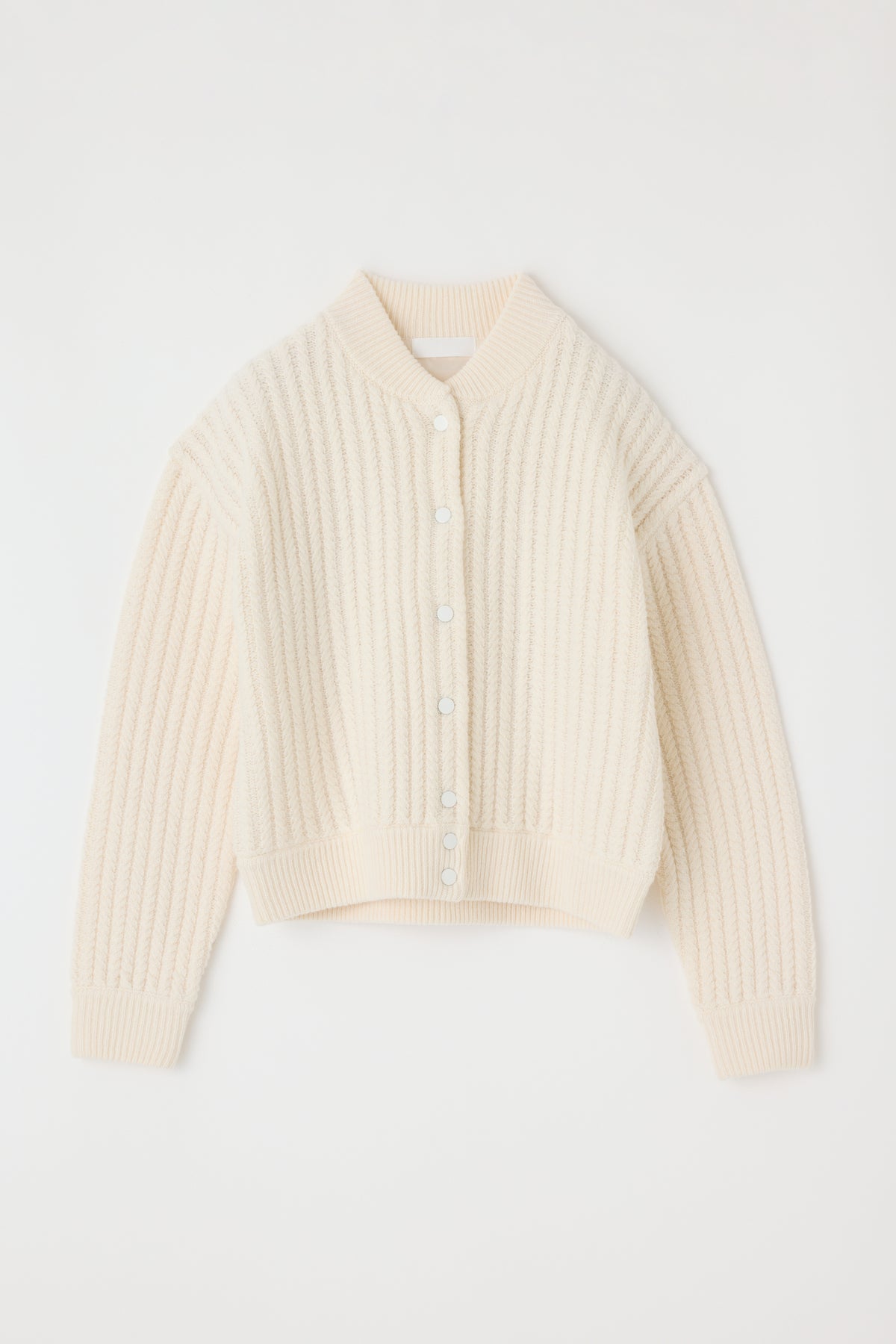 MV Cable Knit Blouson Jacket Cream